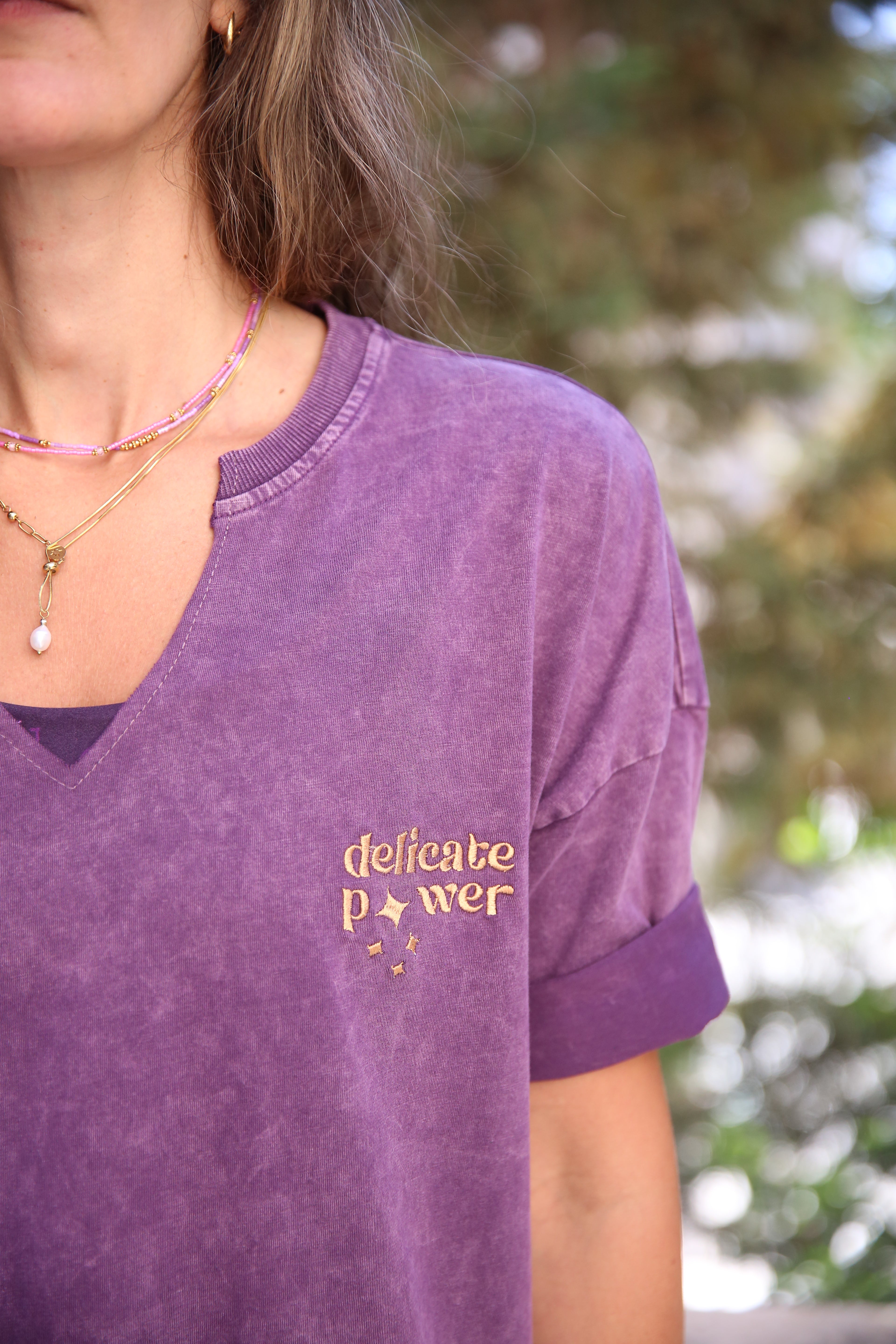 Delicate Power Purple Cotton Coverup