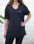 Delicate Power Black Cotton Coverup