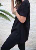 Delicate Power Black Cotton Coverup