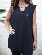 Delicate Power Black Cotton Coverup