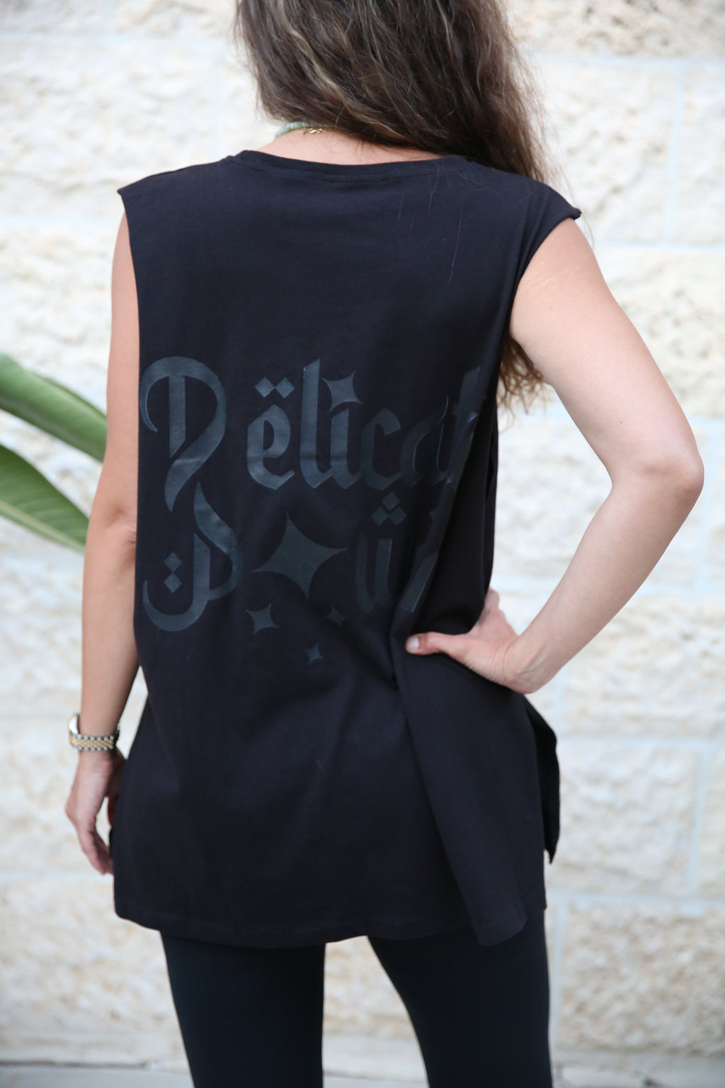 Delicate Power Black Cotton Coverup