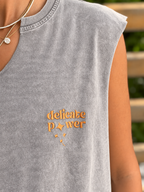 Delicate Power Grey Cotton Coverup