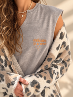 Delicate Power Grey Cotton Coverup