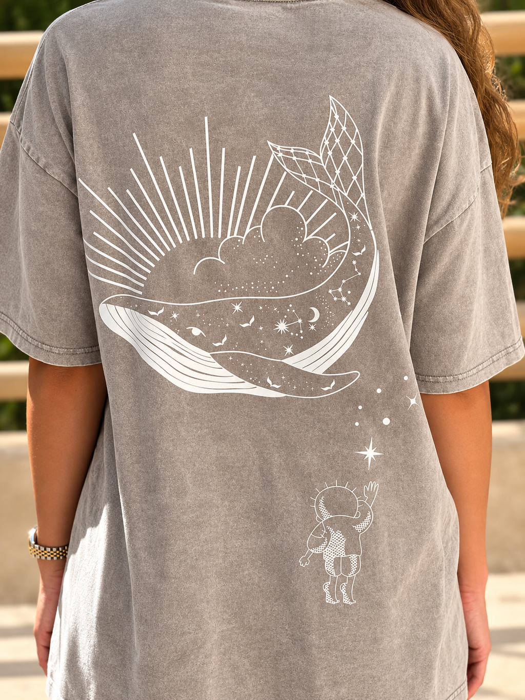 Delicate Power Grey Cotton Coverup