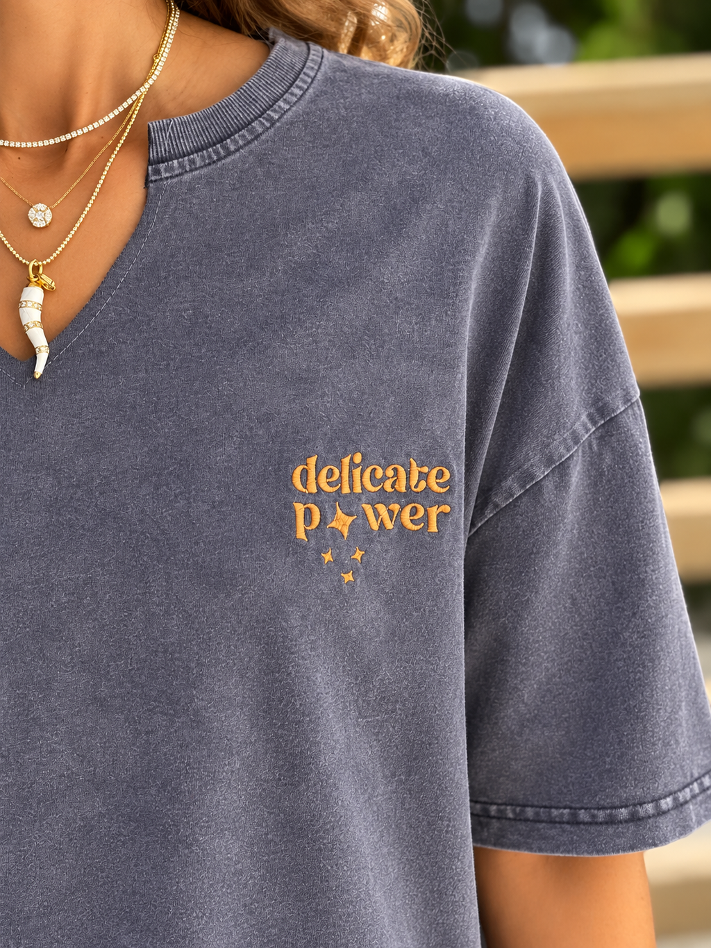 Delicate Power Navy Blue Cotton Coverup