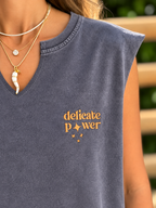 Delicate Power Navy Blue Cotton Coverup
