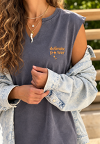Delicate Power Navy Blue Cotton Coverup