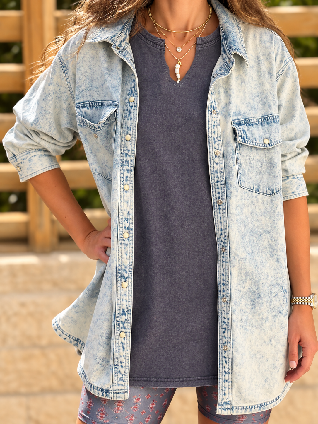 Delicate Power Navy Blue Cotton Coverup