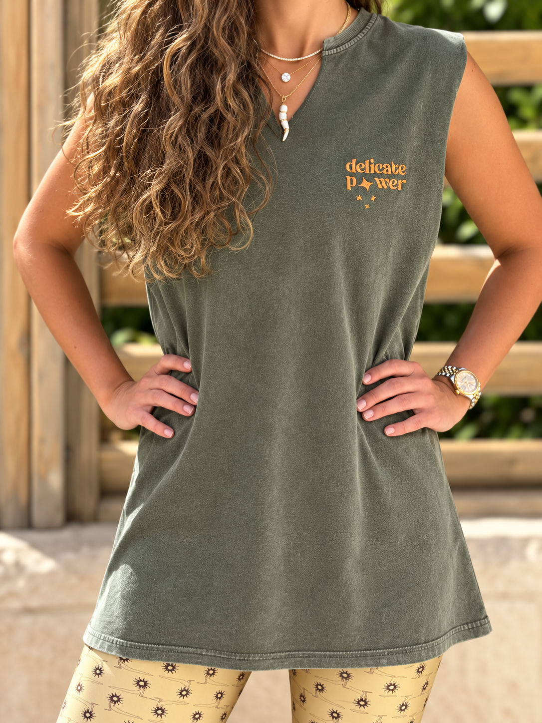 Delicate Power Green Cotton Coverup