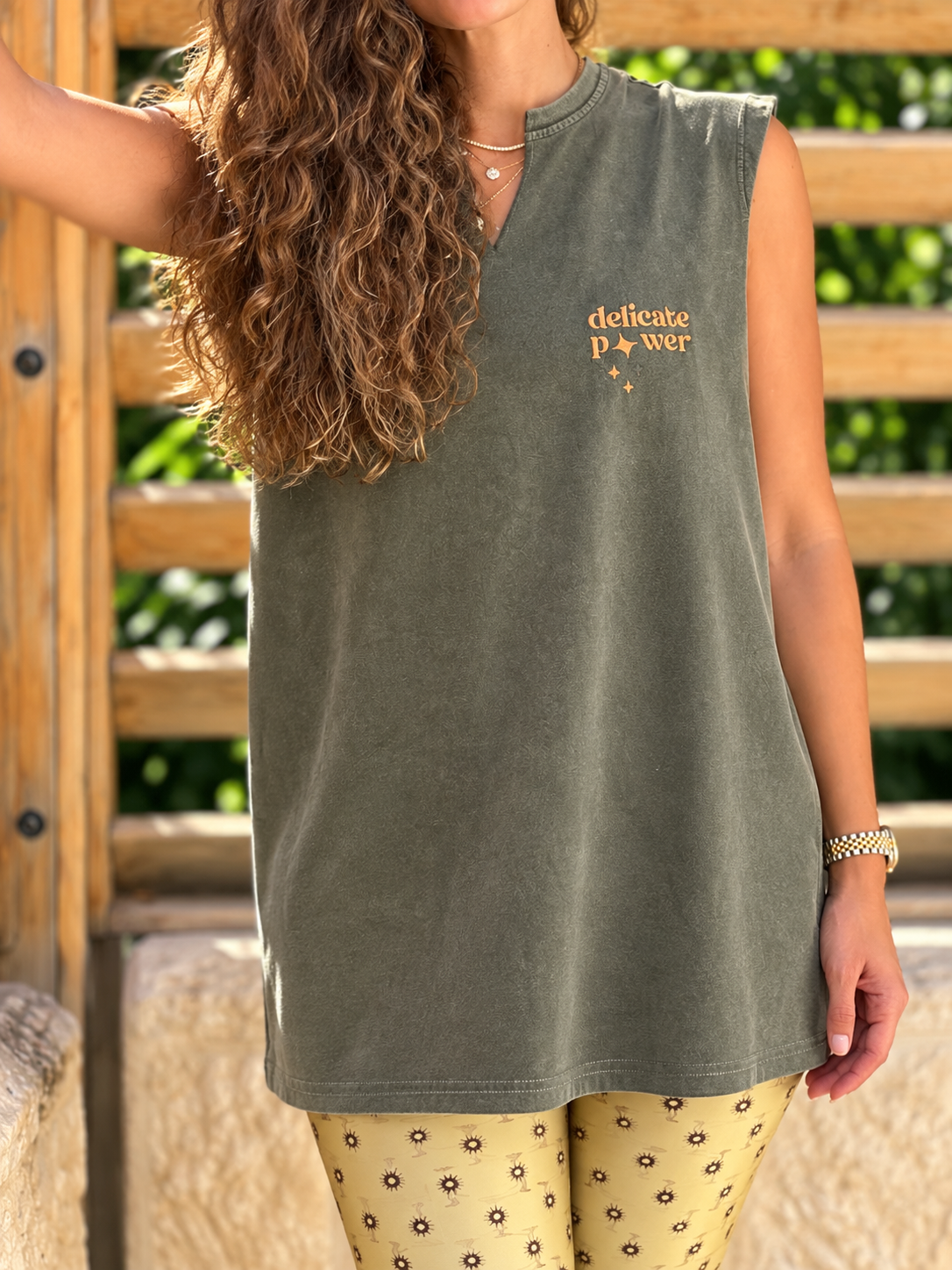 Delicate Power Green Cotton Coverup