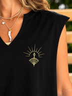 North Star Fan black Cotton Coverup