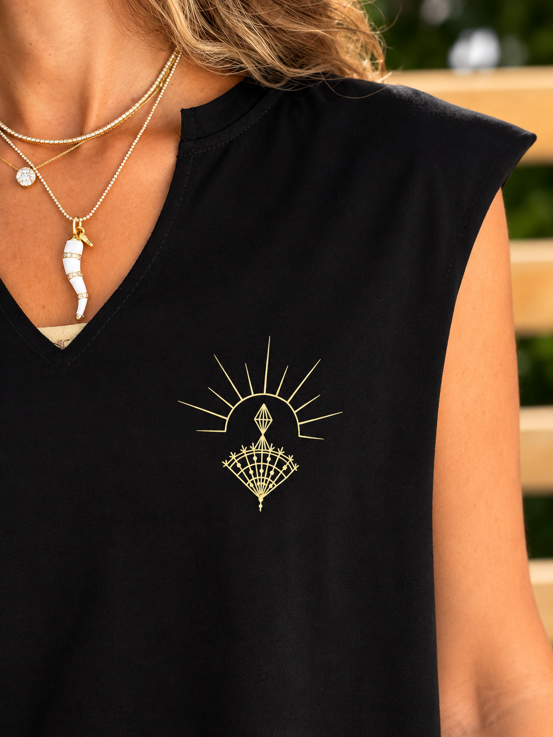 North Star Fan black Cotton Coverup