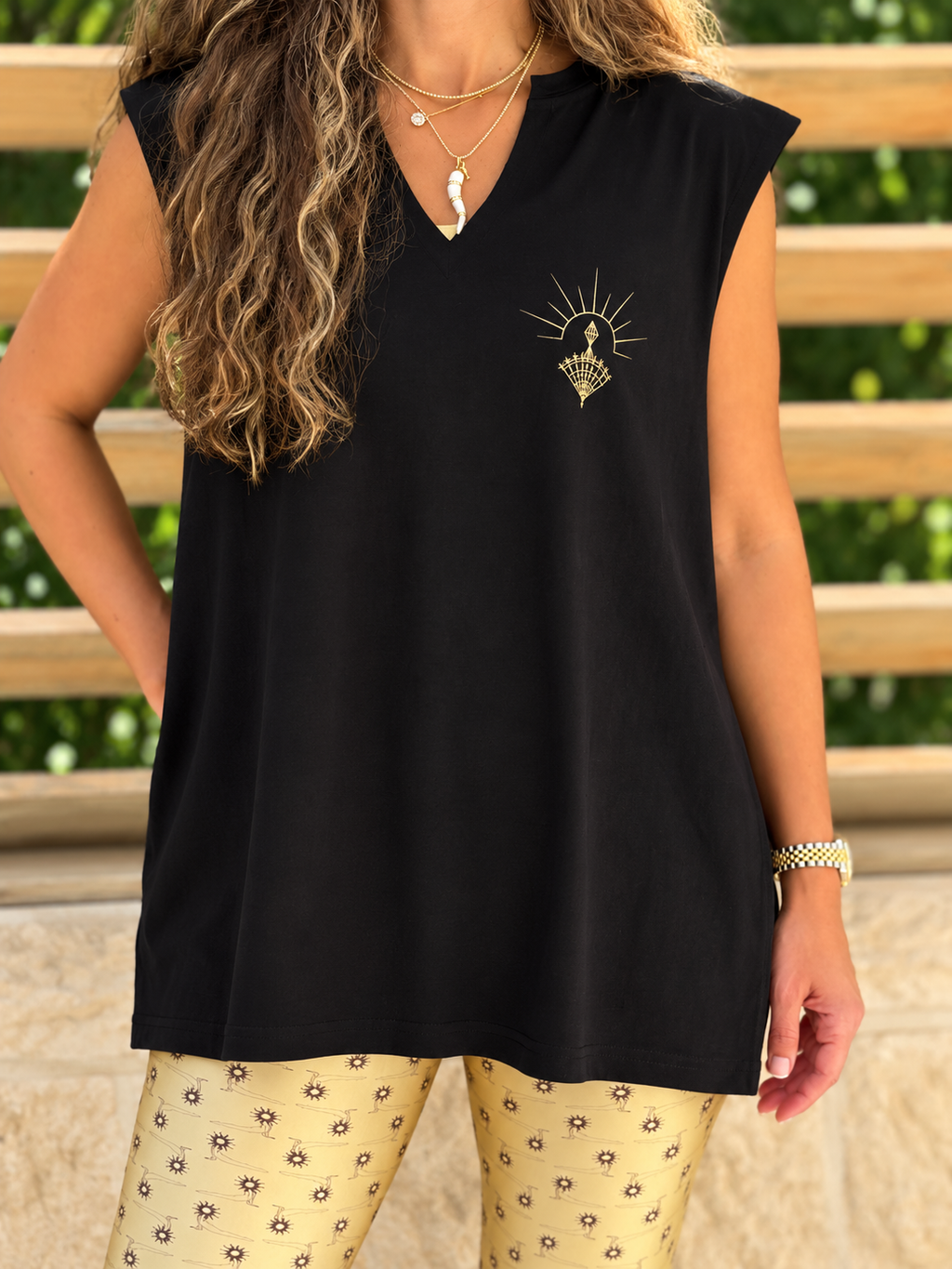 North Star Fan black Cotton Coverup