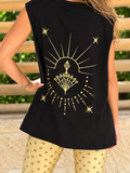 North Star Fan black Cotton Coverup