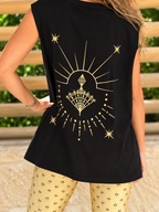 North Star Fan black Cotton Coverup
