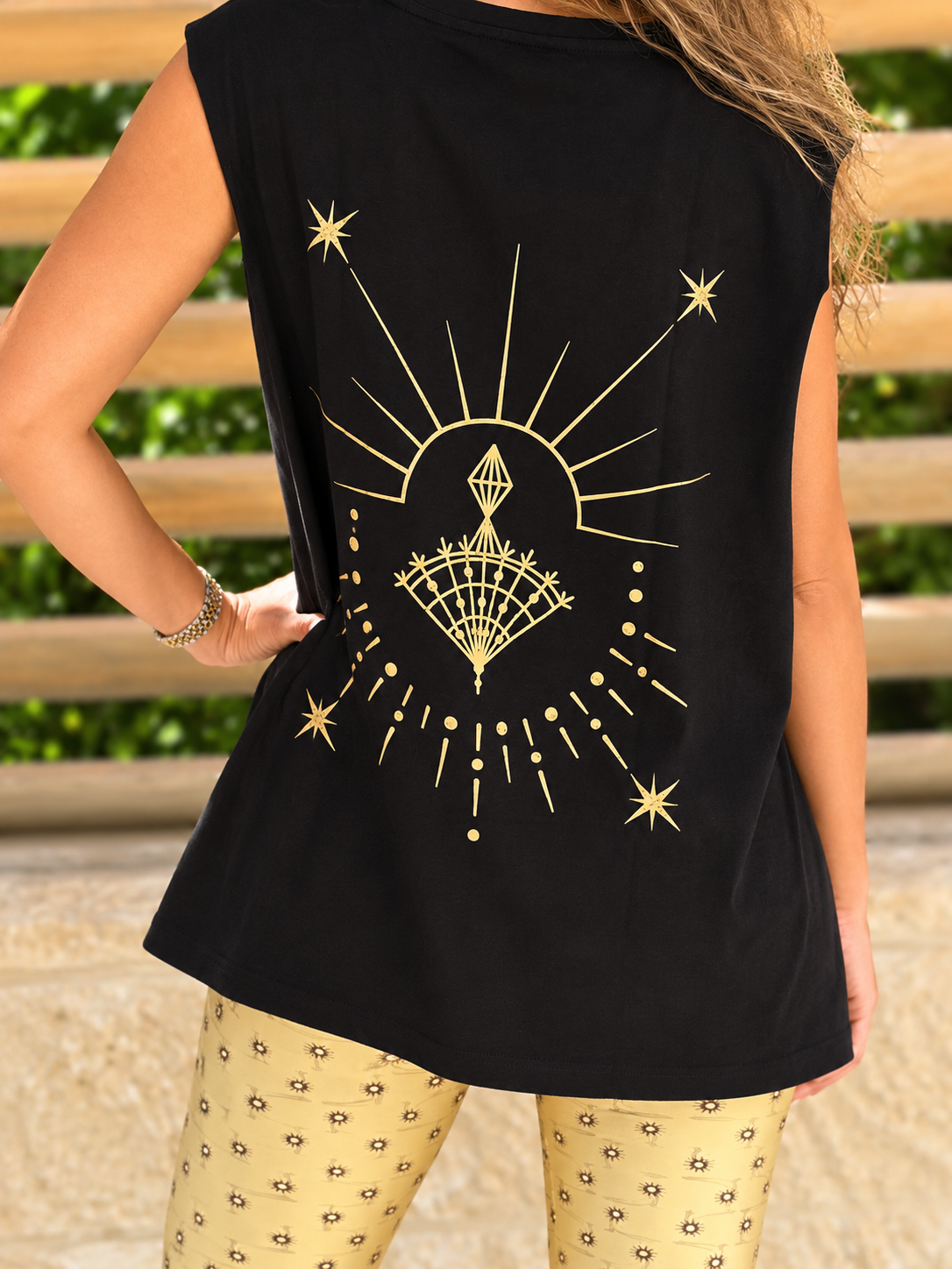 North Star Fan black Cotton Coverup