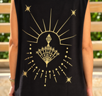 North Star Fan black Cotton Coverup