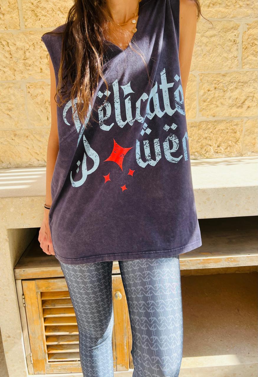 Delicate Power Coverup Sleeveless T-shirt