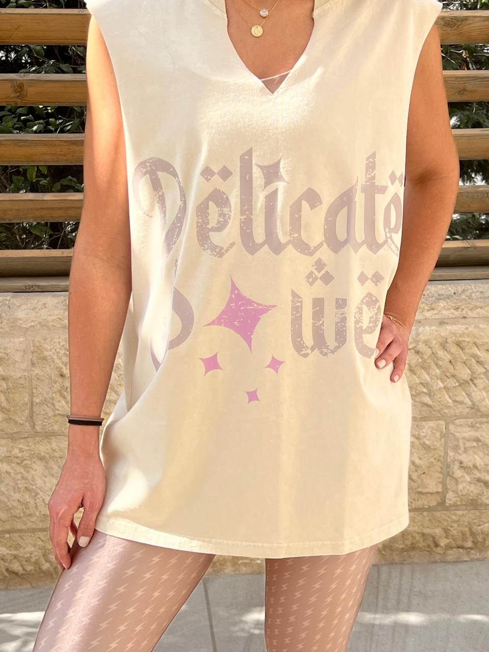 Delicate Power Coverup Sleeveless T-shirt