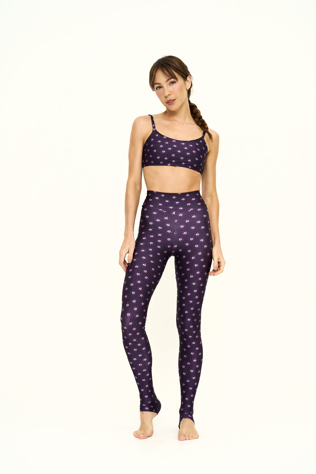 Lucky Purple Slim Set with Top New Fit