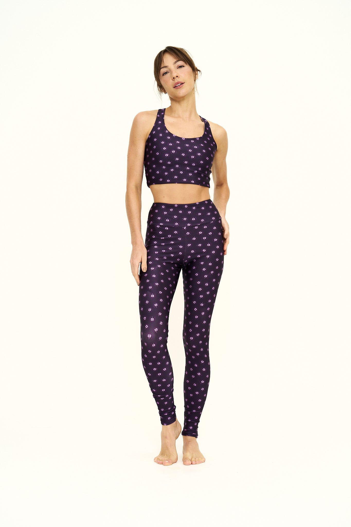 Lucky Purple Slim Set with Top Y